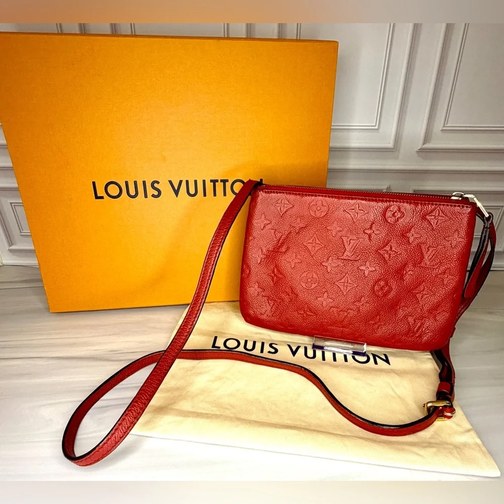 Louis Vuitton Twice Red Empreinte Leather Crossbody Bag | Full Inclusion - Picture 2 of 15